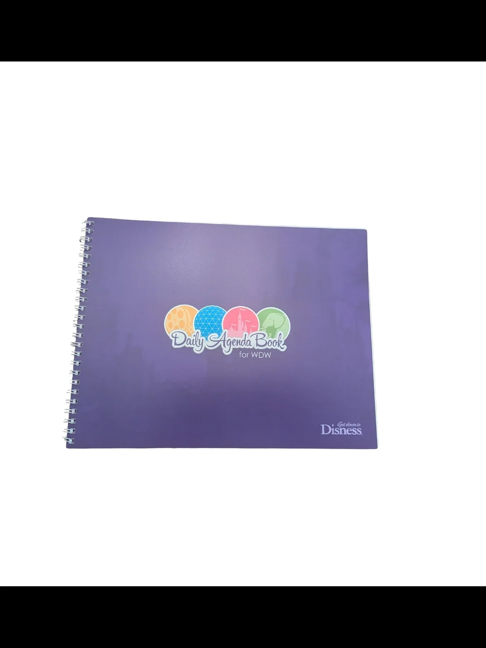 NWOT Disness Daily Agenda Book Disney World Spiral Bound Planner